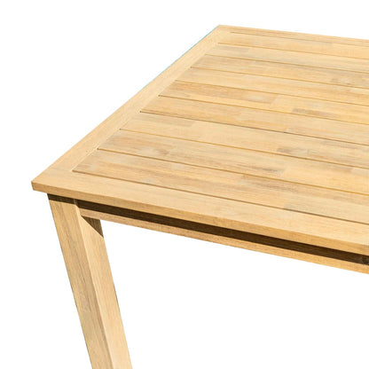 Solid Wood Rectangular Dining Table with Hand-Woven Barrel Chairs