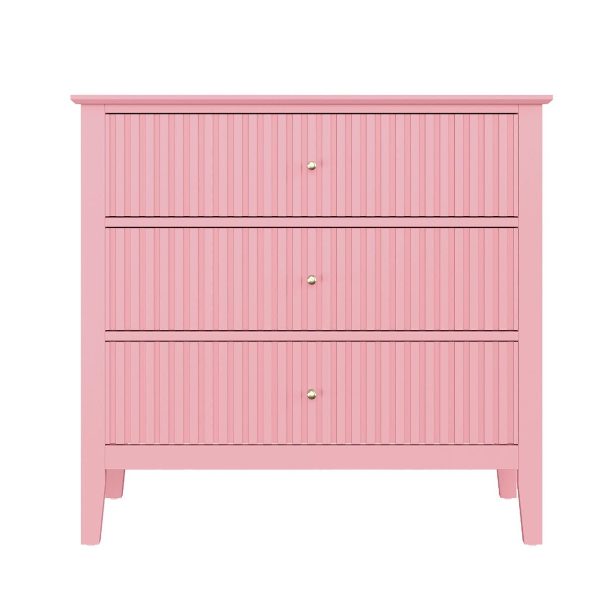 Solid Wood 3-Drawer Kids Dresser – Contemporary Nursery Chest of Drawers for Clothes & Toys – Durable Handcrafted Children's Storage Furniture
