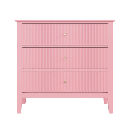 Solid Wood 3-Drawer Kids Dresser – Contemporary Nursery Chest of Drawers for Clothes & Toys – Durable Handcrafted Children's Storage Furniture