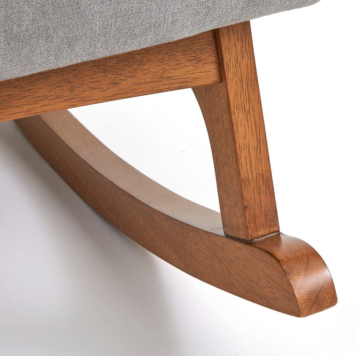 Comfortable Natural Cotton Upholstered Rocking Chair