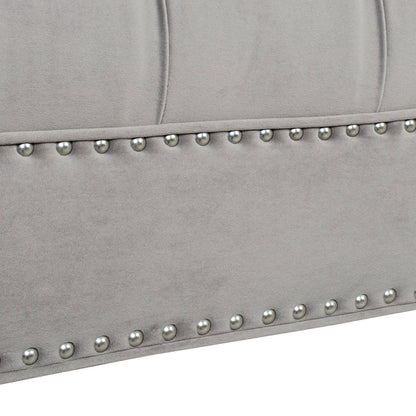 ADOUER WOOD Solid Wood Frame Upholstered Tufted Back 3 Seater Sofa With Backrest