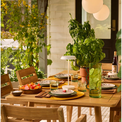 The Nordic Retreat: Mid-Century Modern Solid Wood Outdoor Dining Table