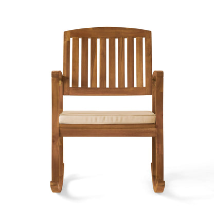 Acacia Wood Rocker with All-Weather Polyester Seat