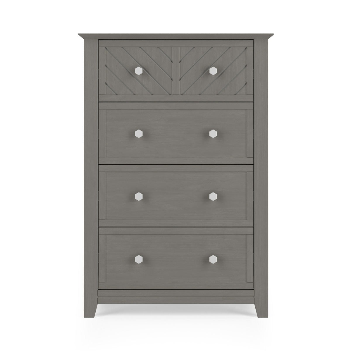 ADOUER WOOD Slate Gray Wood Tallboy Dresser for Nursery and Children’s Bedroom