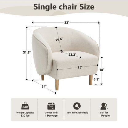 Curvaceous Comfort: Solid Wood & Jute Sofa Collection