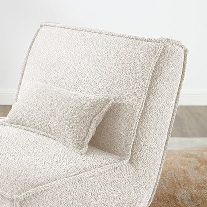 The "Cloud" Boucle Sheesham Low-Profile Armchair