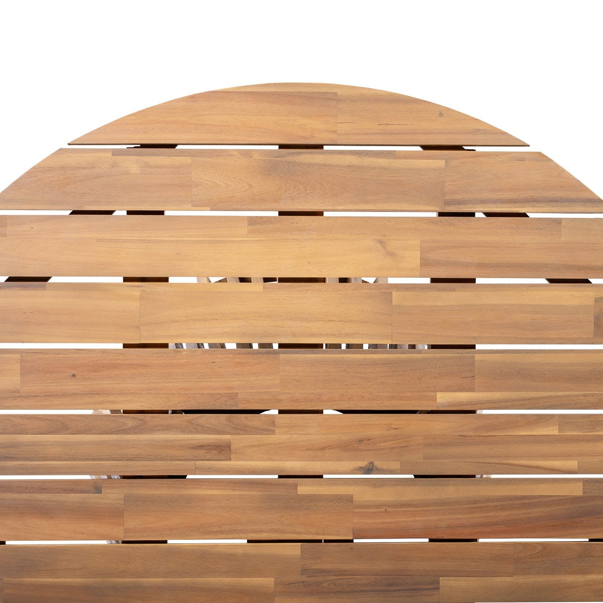 ADOUER WOOD Solid Wood Slatted Pedestal Outdoor Dining Table