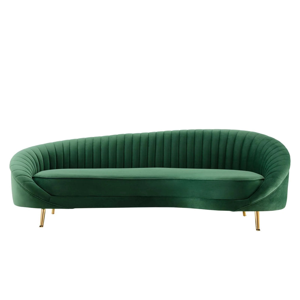 Acacia & Ash Velvet Channel Tufted 3 Seater Sofa