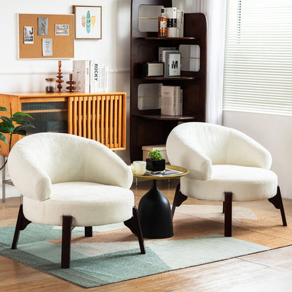 Modern Curve Arm Chair in Sheesham & Cotton