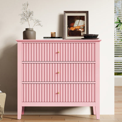 Solid Wood 3-Drawer Kids Dresser – Contemporary Nursery Chest of Drawers for Clothes & Toys – Durable Handcrafted Children's Storage Furniture