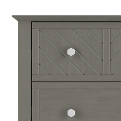 ADOUER WOOD Slate Gray Wood Tallboy Dresser for Nursery and Children’s Bedroom