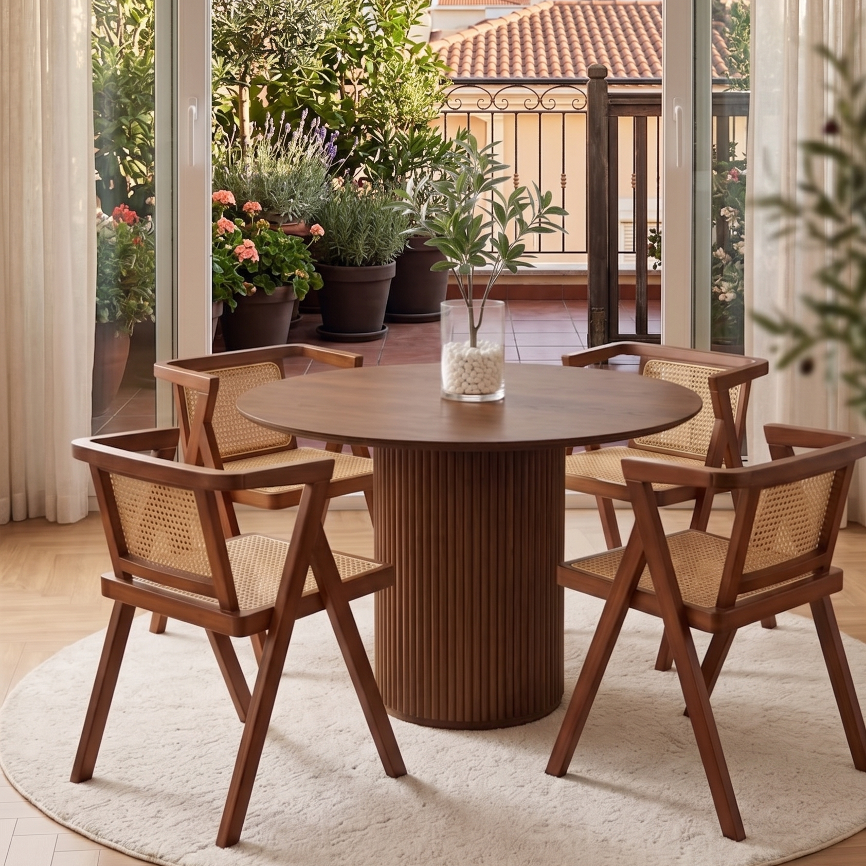 wooden dining table 4 seater