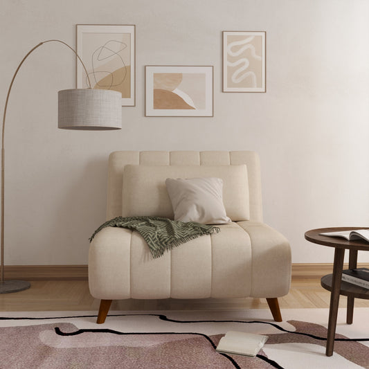 Space Saving Multiuse Solid Wood Base Upholstered Pillow Back Convertible Sleeper Sofa Bed