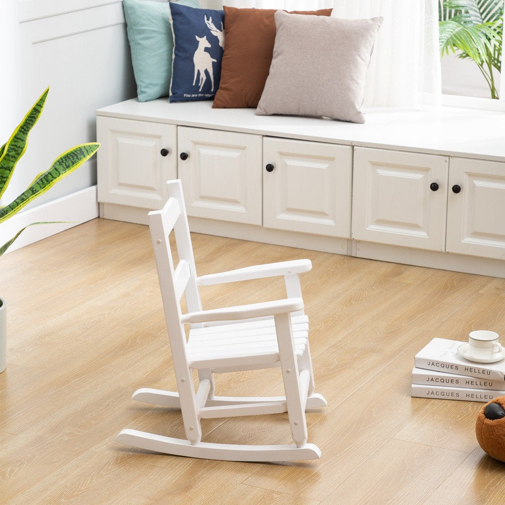 ADOUER WOOD Child's Rocking Chair Kids Porch Rocker Indoor Outdoor Wood