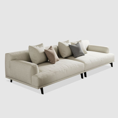 Cotton Upholstered Sofa - Sheesham Wood Frame