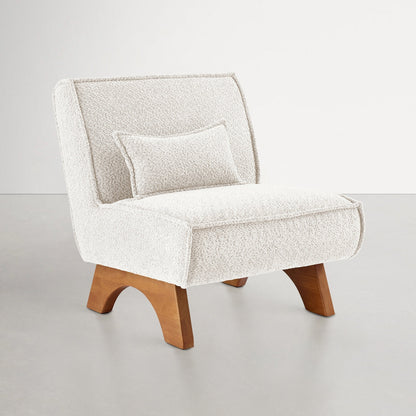 The "Cloud" Boucle Sheesham Low-Profile Armchair