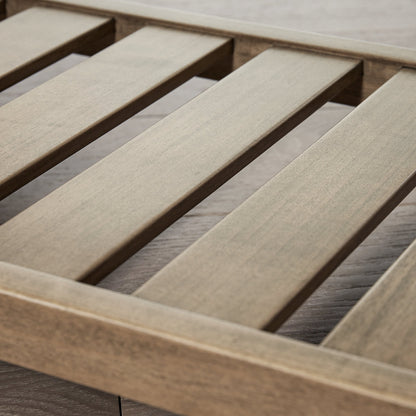 A-Frame Solid Wood Storage Bench with Premium Cotton Upholstery