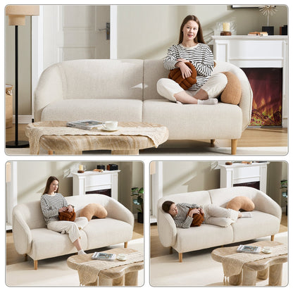 Curvaceous Comfort: Solid Wood & Jute Sofa Collection
