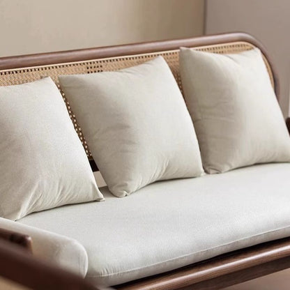 Timeless Comfort: Adouer Wood Sheesham & Cotton Linen 3 Seater Sofa