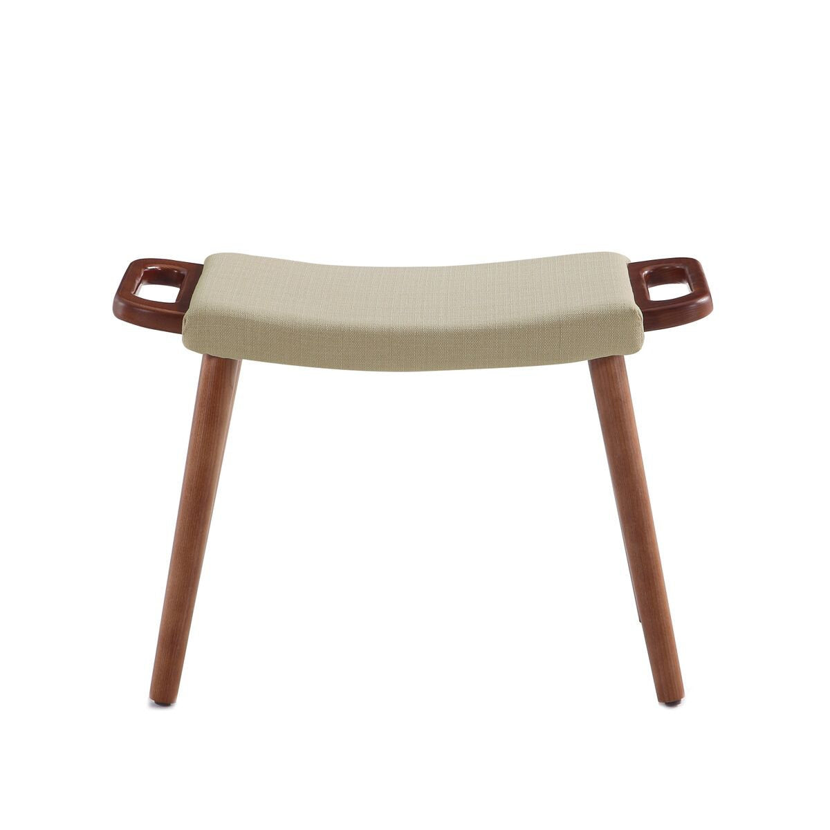 Handcrafted Sheesham Wood Ottoman Bench - Mid-Century Cotton Stool