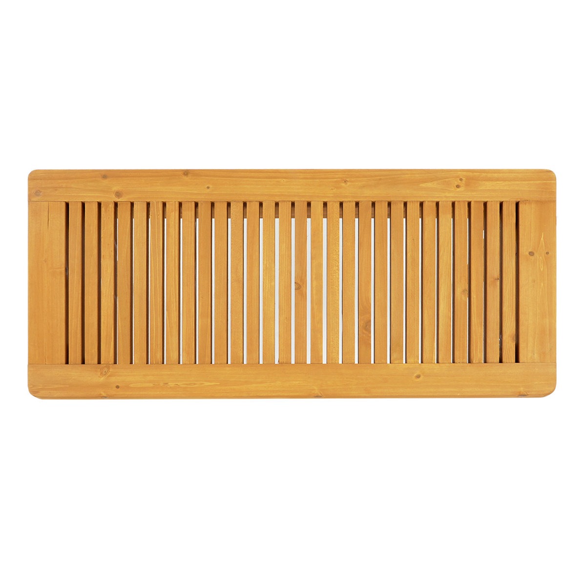 ADOUER WOOD Weather-Resistant Timber Garden Table with Slatted Top with Exterior PU Finish