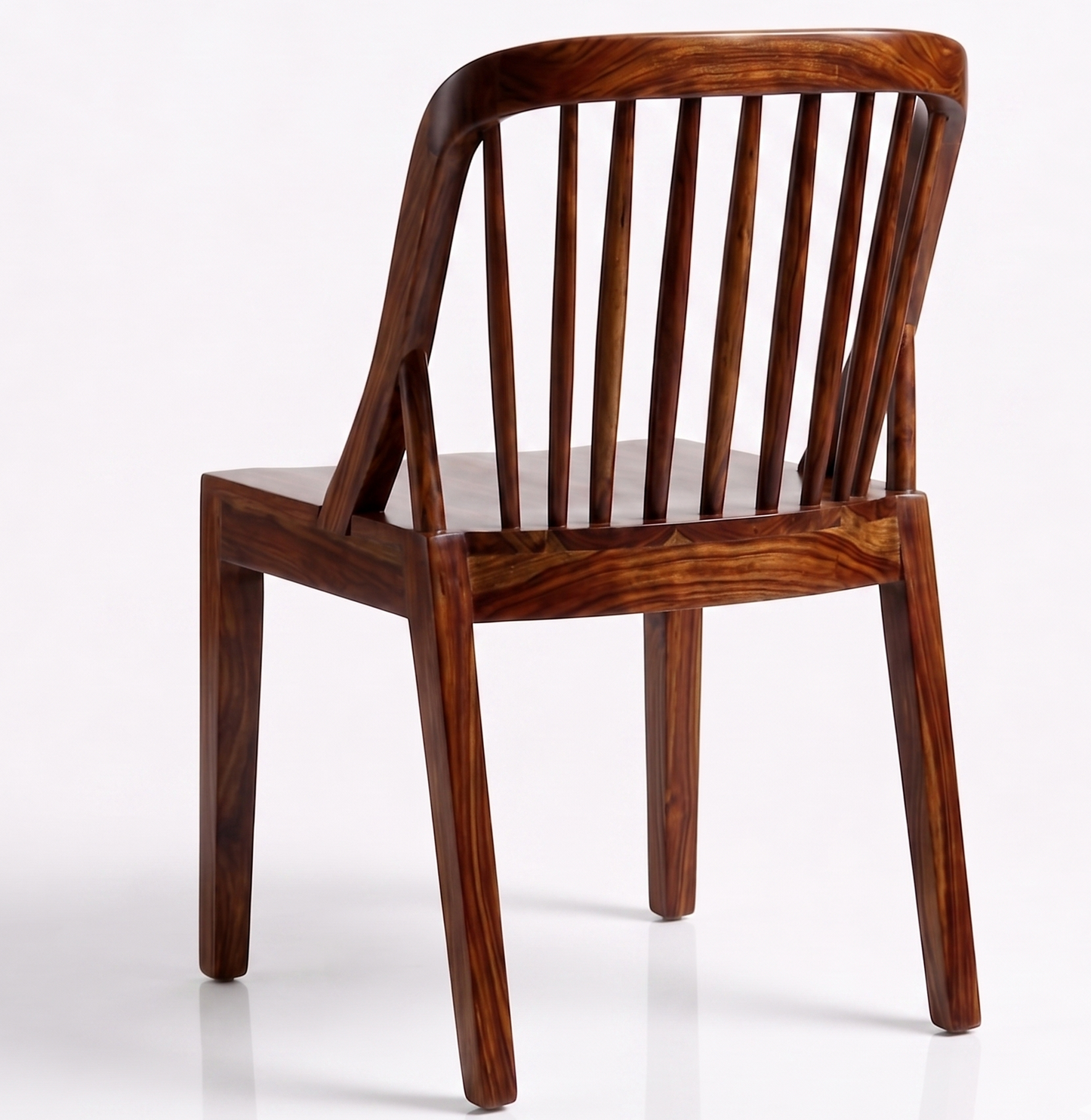 ADOUER WOOD 6 Seater Modern Spindle Back Chairs & Solid Wood Rectangular Table