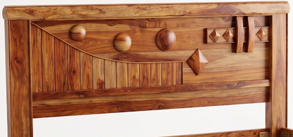 Heavy-Duty Wooden Double Bed by Adouer Wood