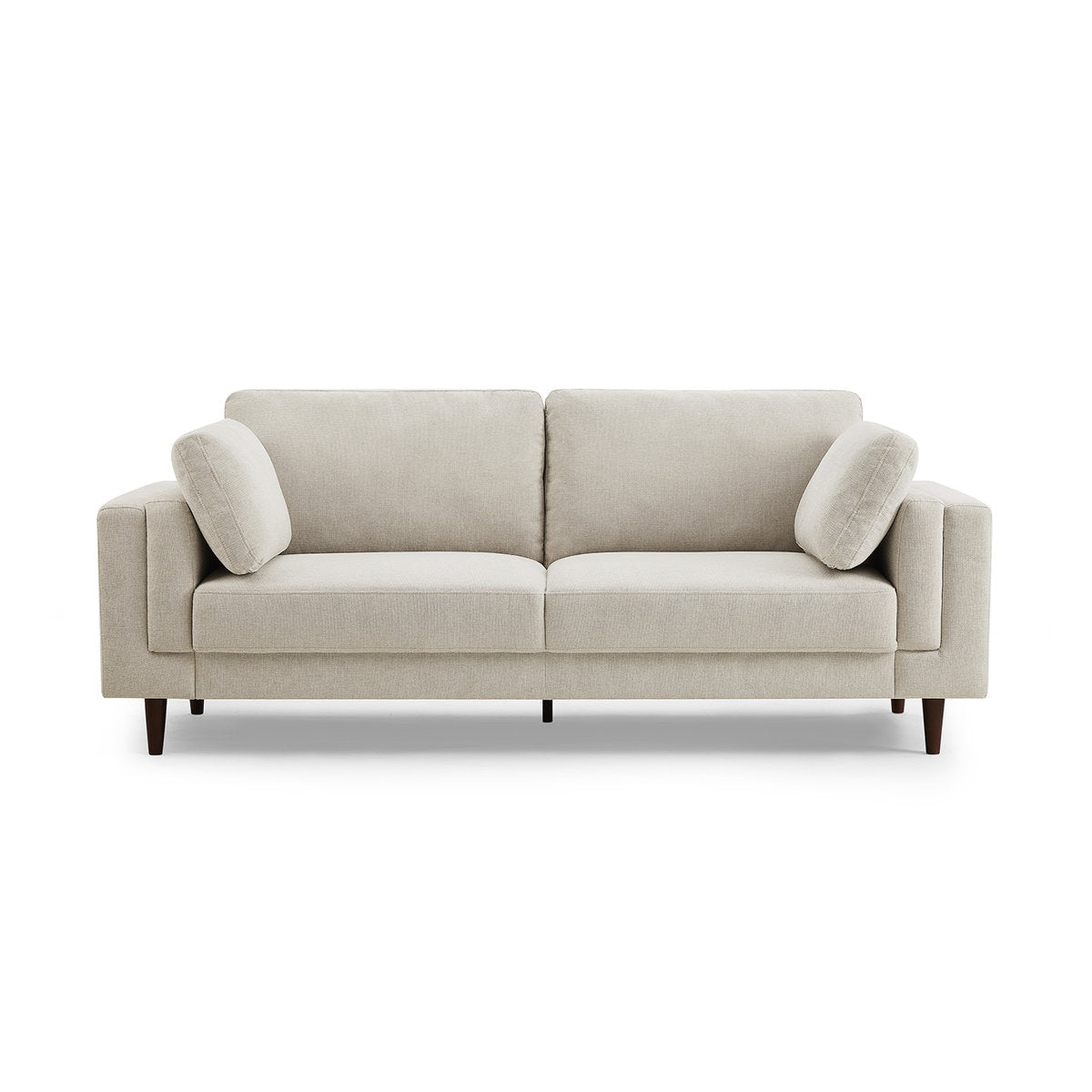 Durable Cotton Fabric 3 Seater Sofa with Sheesham Wood Frame