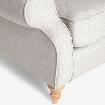 ADOUER WOOD Solid Wood Leg & Frame With Cotton Fabric Wingback Chair