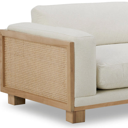 Adouer Wood Acacia Frame Velvet Upholstered Sectional 6 Sofa – Elegant Modern Comfort