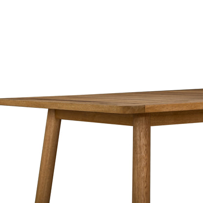 The Nordic Retreat: Mid-Century Modern Solid Wood Outdoor Dining Table