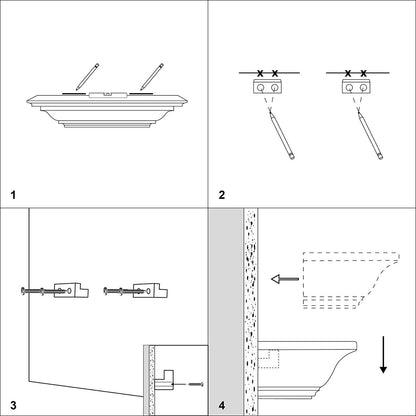 Traditional Crown Molding Wall Display Shelf