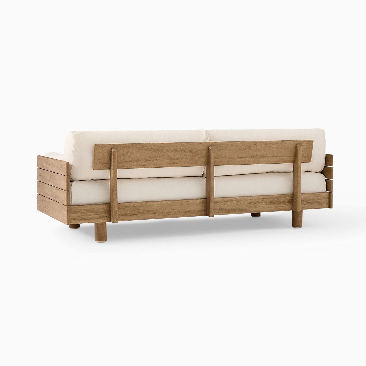 Adouer Wood Acacia Frame 3 Seater Sofa in Natural Finish – Minimalist Charm with Modern Comfort