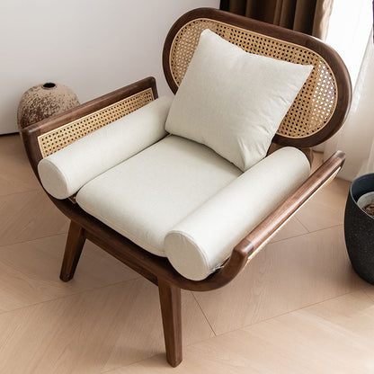 Timeless Comfort: Adouer Wood Sheesham & Cotton Linen 3 Seater Sofa