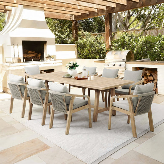 Wooden 8 Seater Dining Set