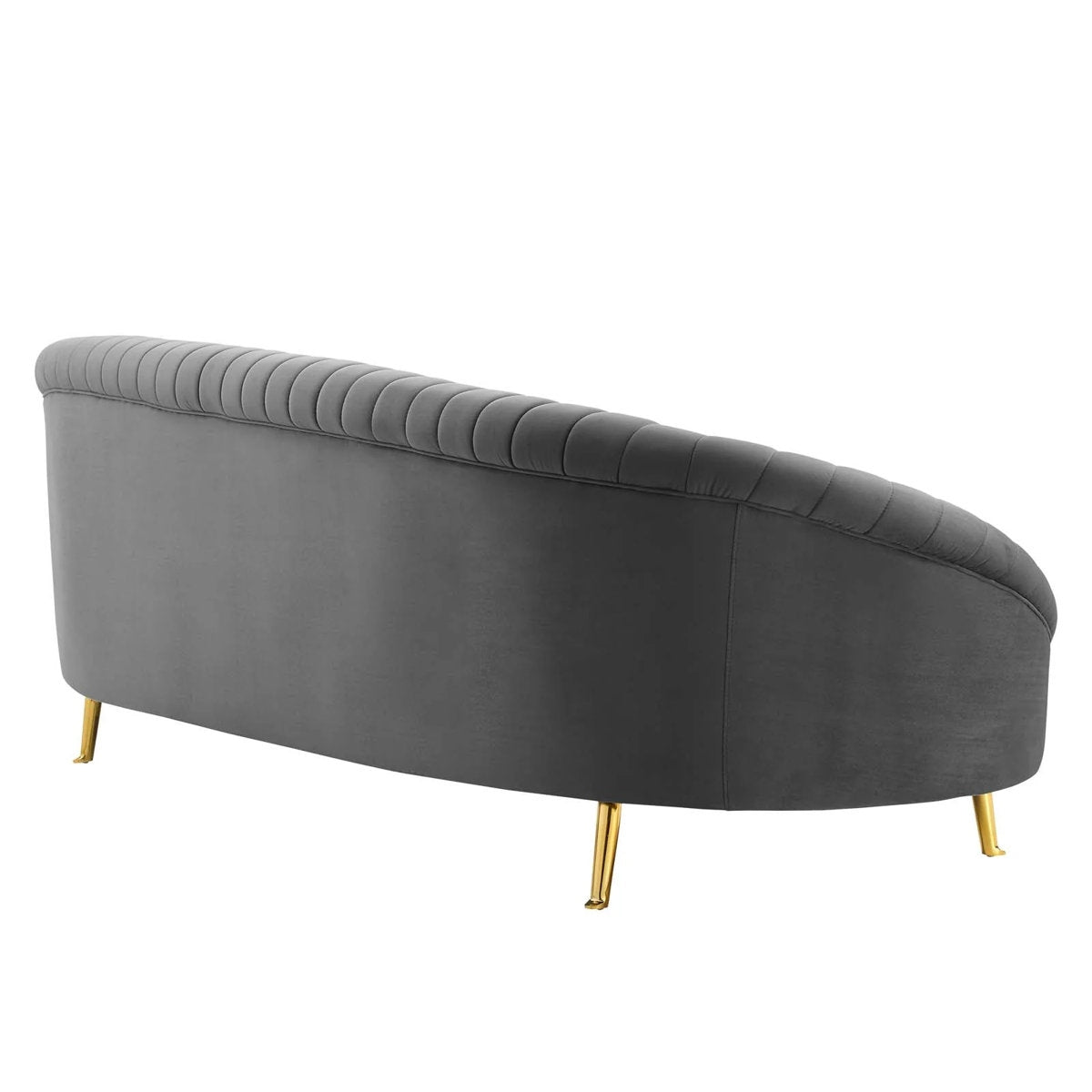 Acacia & Ash Velvet Channel Tufted 3 Seater Sofa