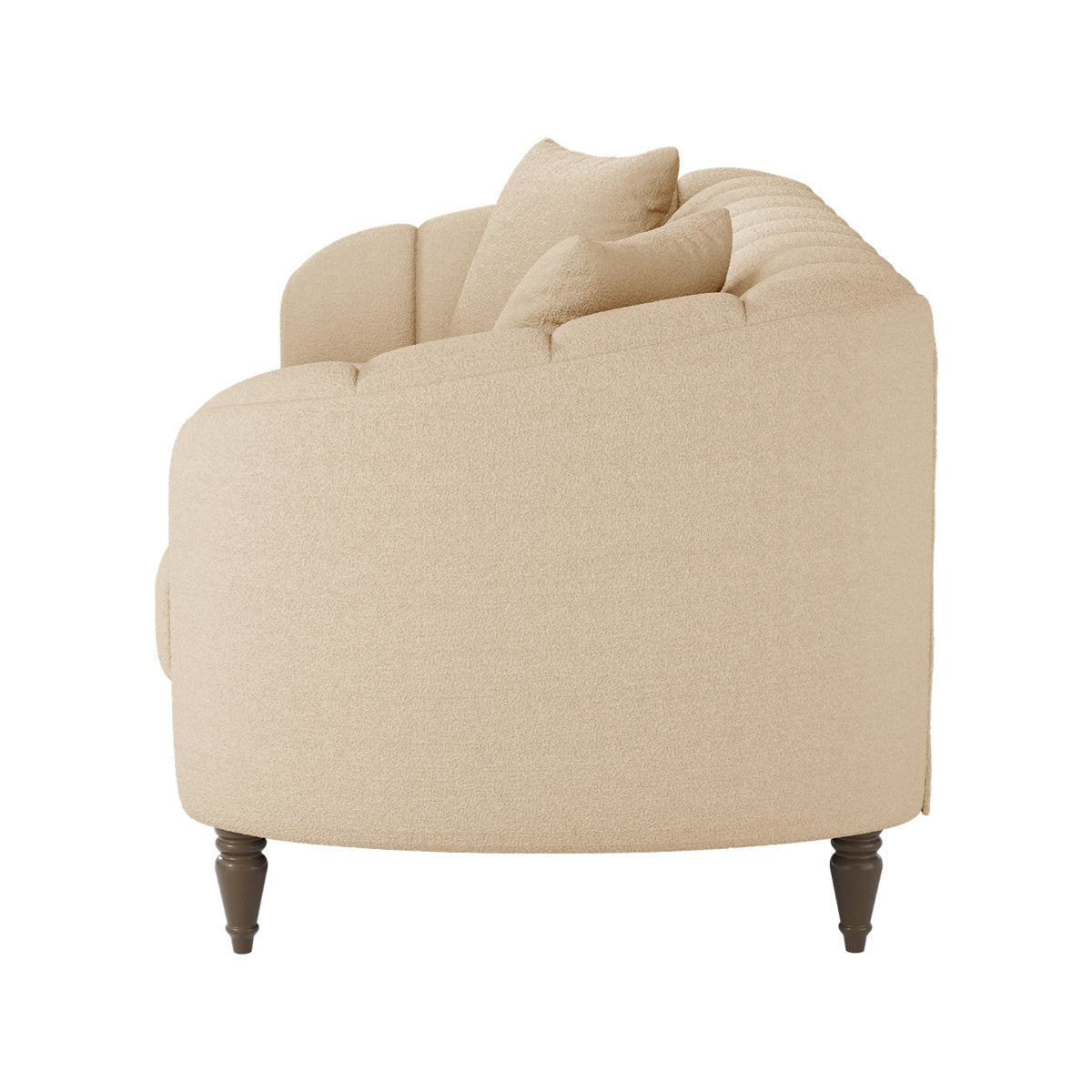 Beige armchair on a white background
