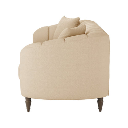Beige armchair on a white background