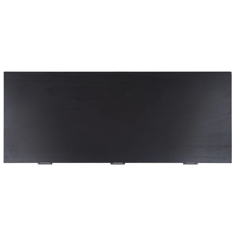 Black rectangular object on a white background