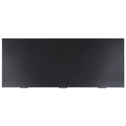 Black rectangular object on a white background