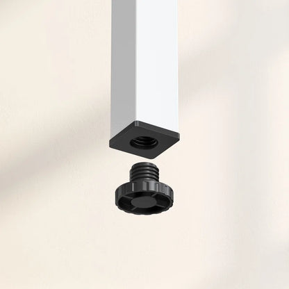 Black threaded fitting on a white background