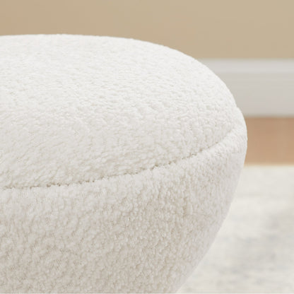 Close-up of a textured white cushion on a chair with a neutral background