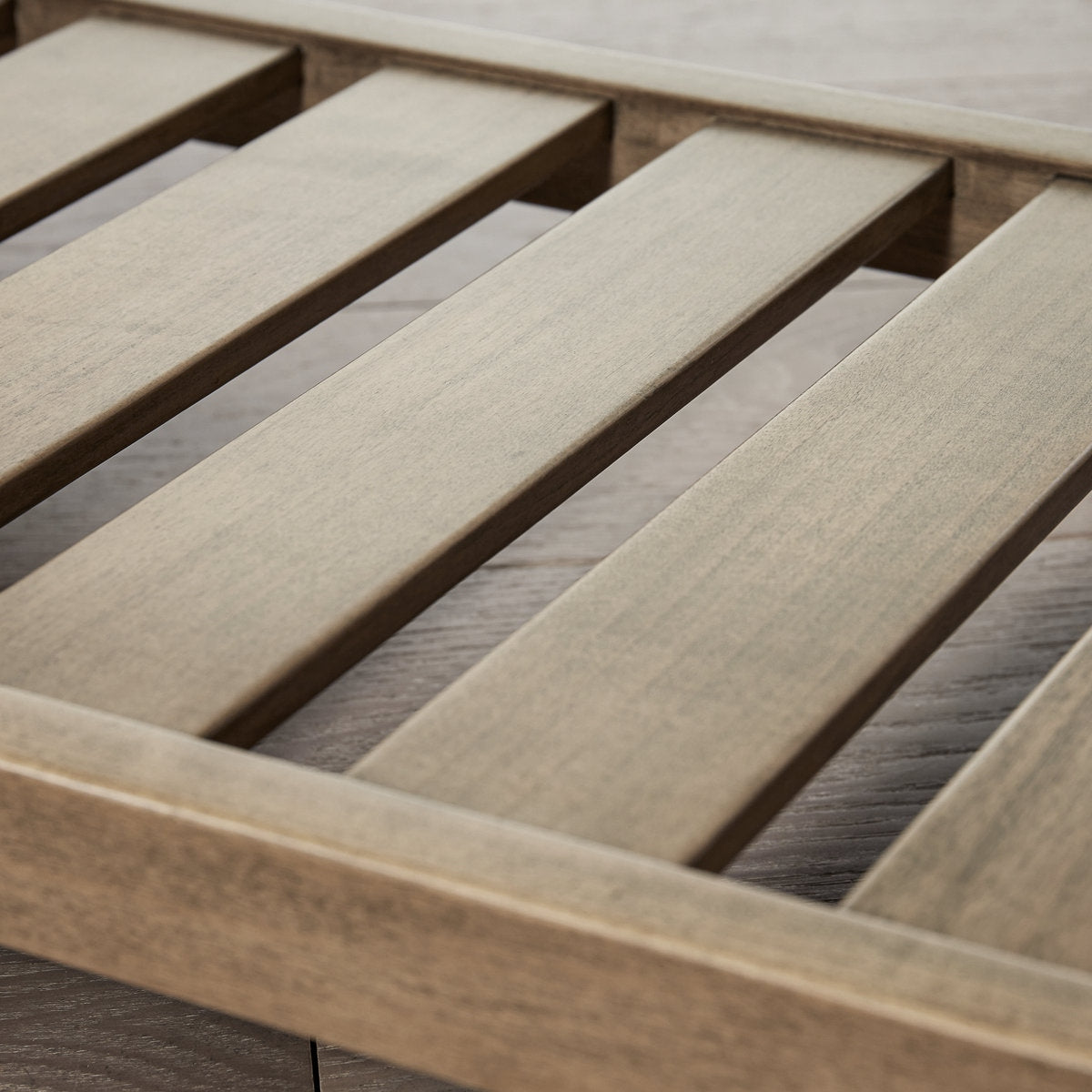 Close-up of a wooden slatted surface