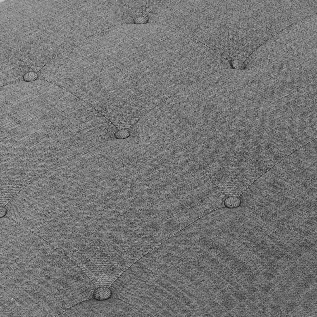 Gray textured fabric with button details