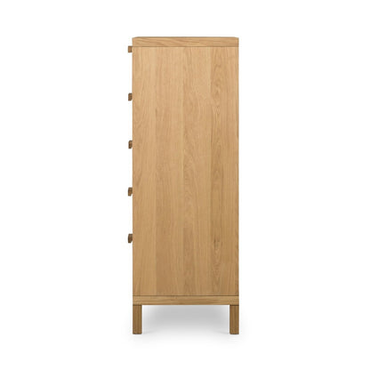Wooden cabinet on a white background