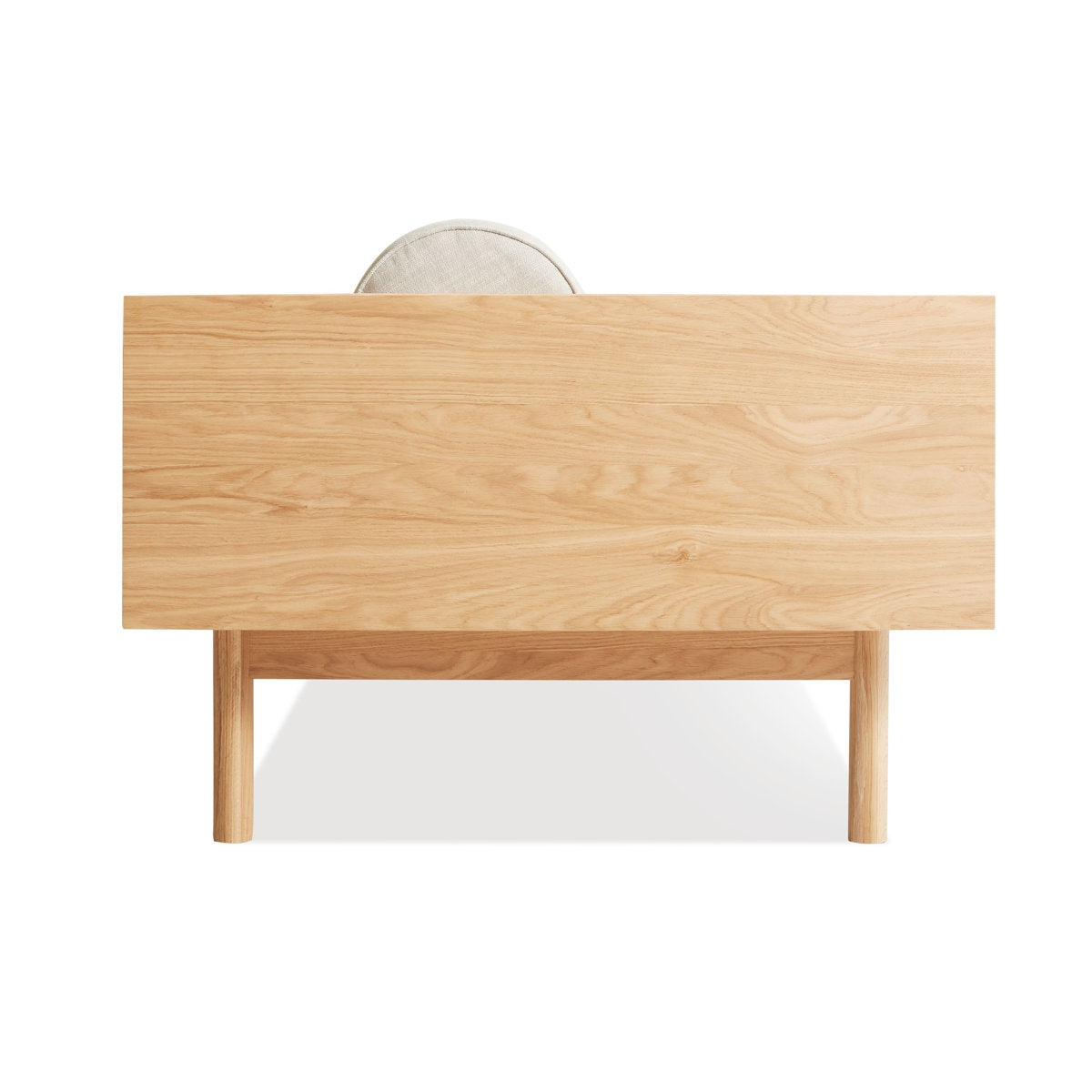 Wooden desk with a white background