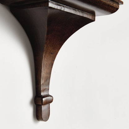 Wooden bracket on a white background