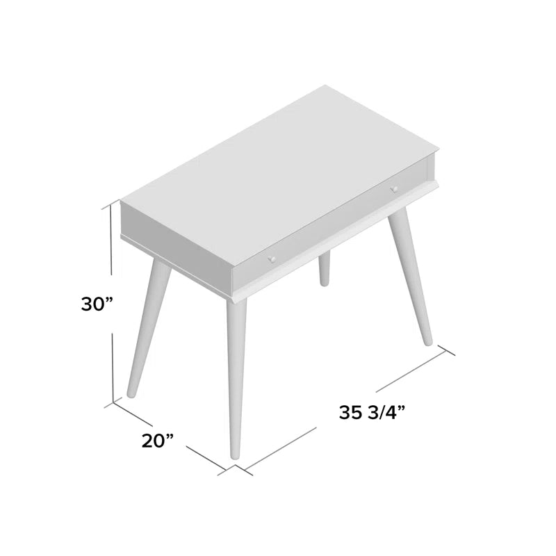  white Rectangular table with dimensions labeled on a white background
