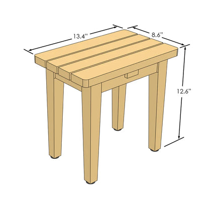 ADOUER WOOD Solid Wood Multi-Purpose Stool, Natural