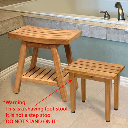 ADOUER WOOD Solid Wood Multi-Purpose Stool, Natural